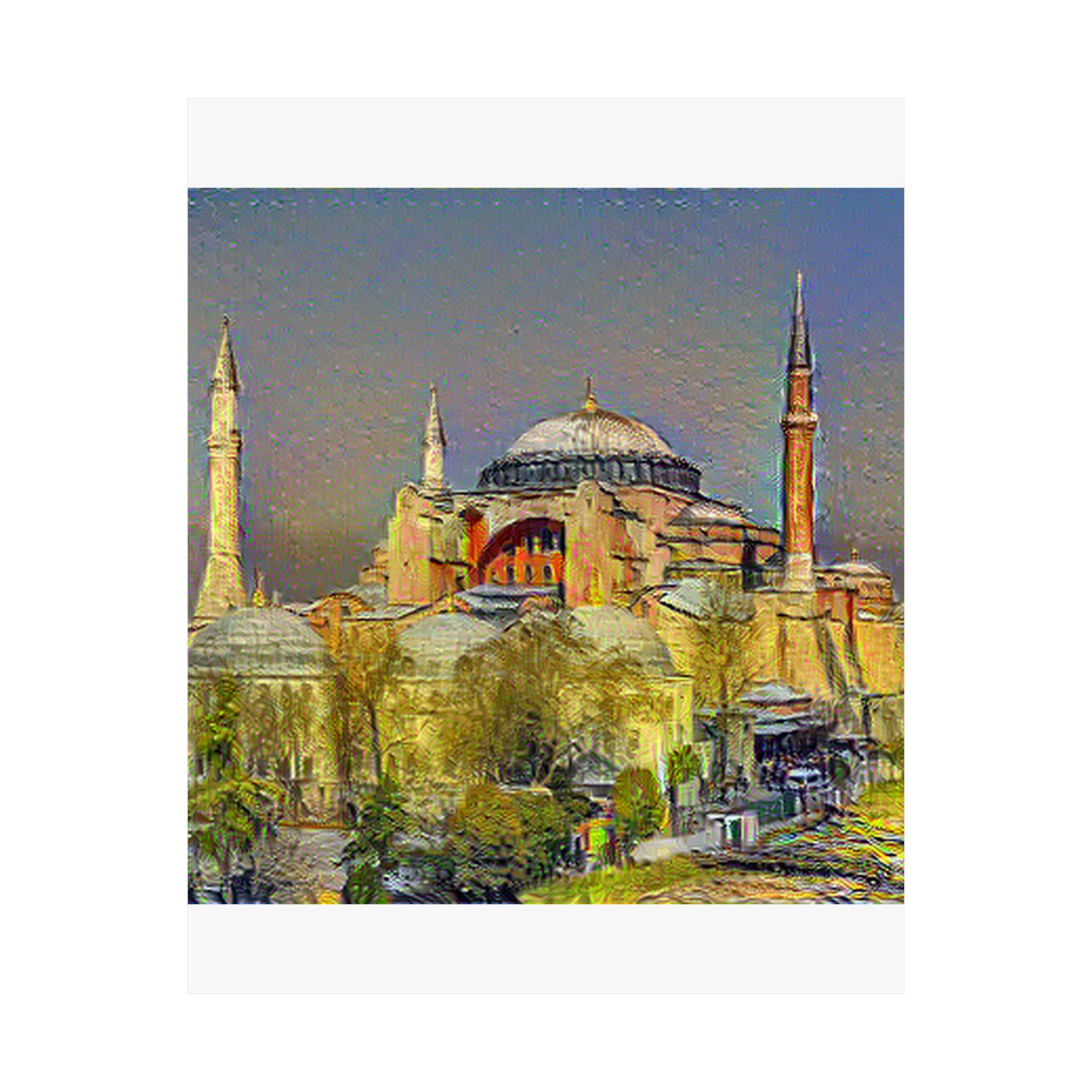 Hagia Sophia in Cafe Terrace at Night Style | Vincent van Gogh Inspired Art