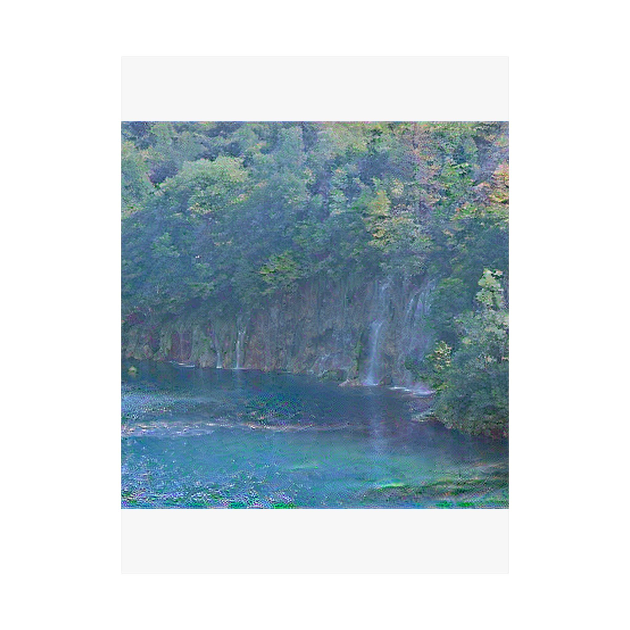 Plitvice Lakes in Water Lilies Style | Claude Monet Inspired Art