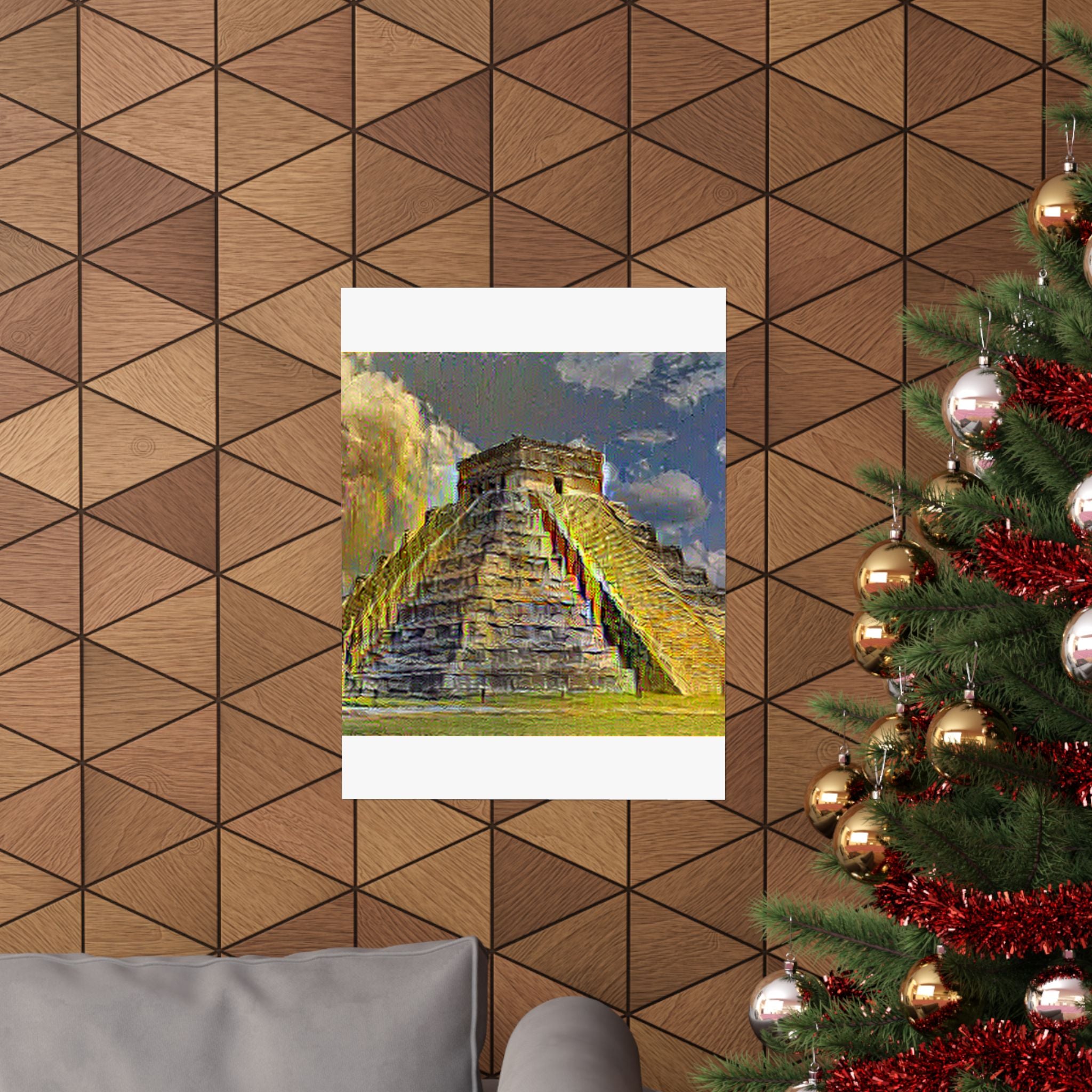 Chichen Itza in Cafe Terrace at Night Style | Vincent van Gogh Inspired Art