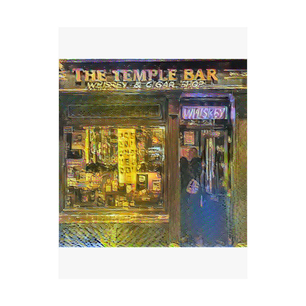 Temple Bar District in Cafe Terrace at Night Style | Vincent van Gogh Inspired Art