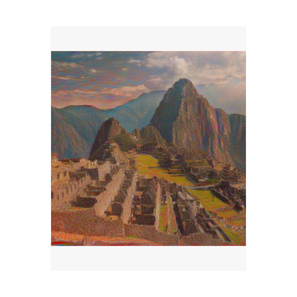 Machu Picchu in The Scream Style - Poster Print