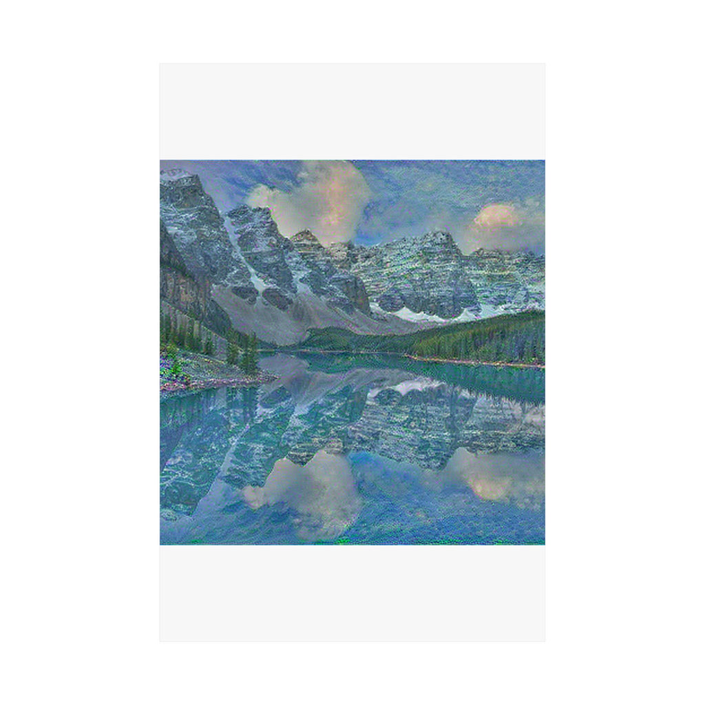 Moraine Lake in Water Lilies Style | Claude Monet Inspired Art