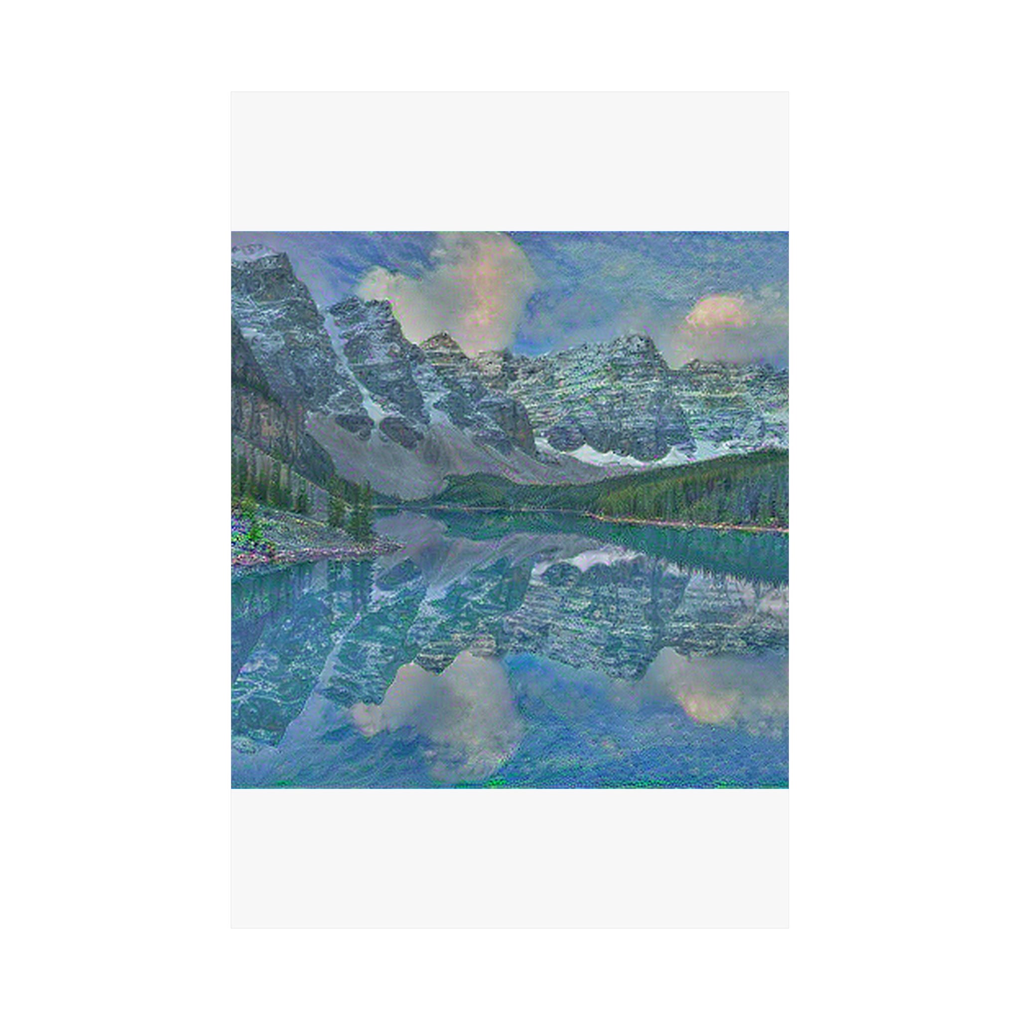 Moraine Lake in Water Lilies Style | Claude Monet Inspired Art