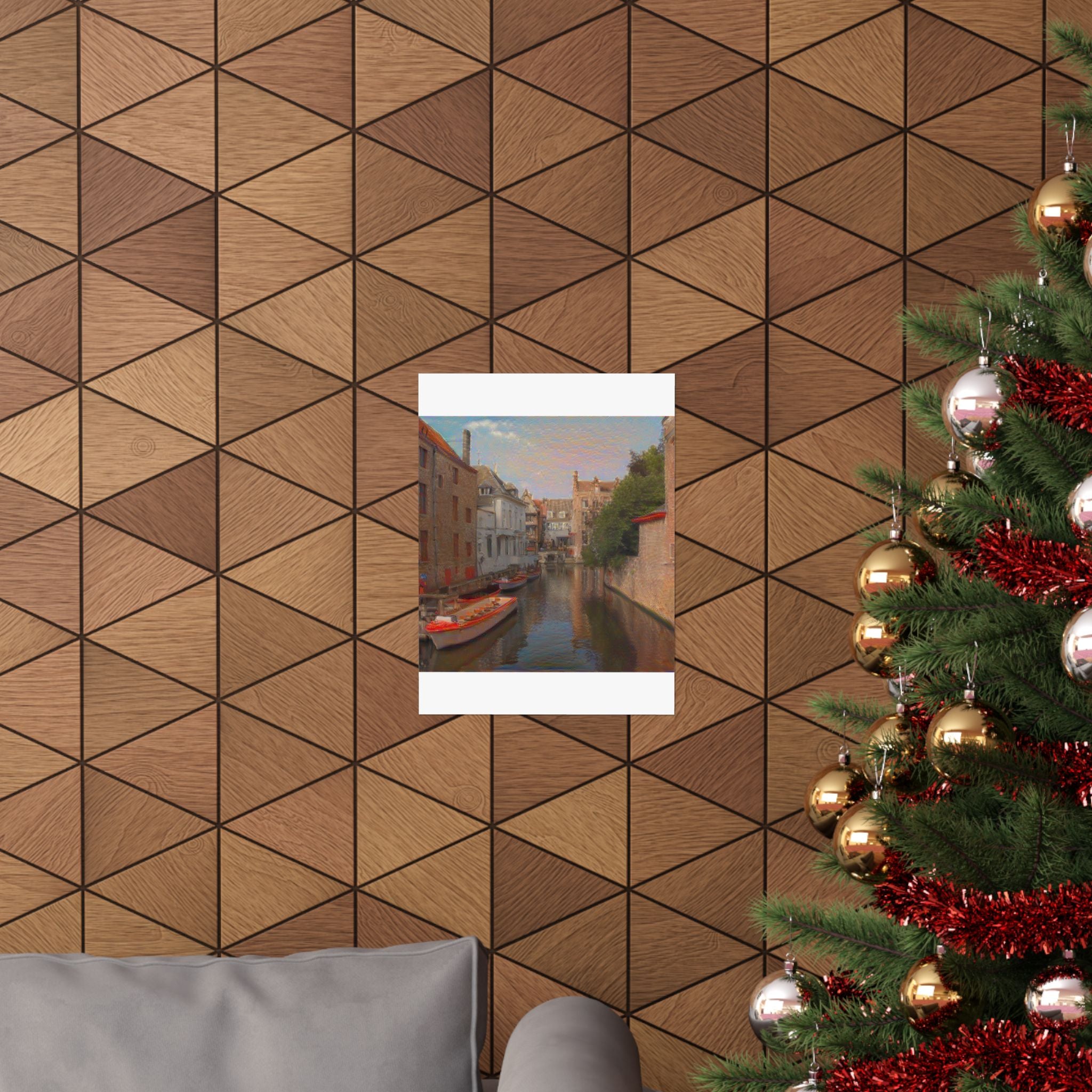 Bruges Medieval Center in The Scream Style | Edvard Munch Inspired Art