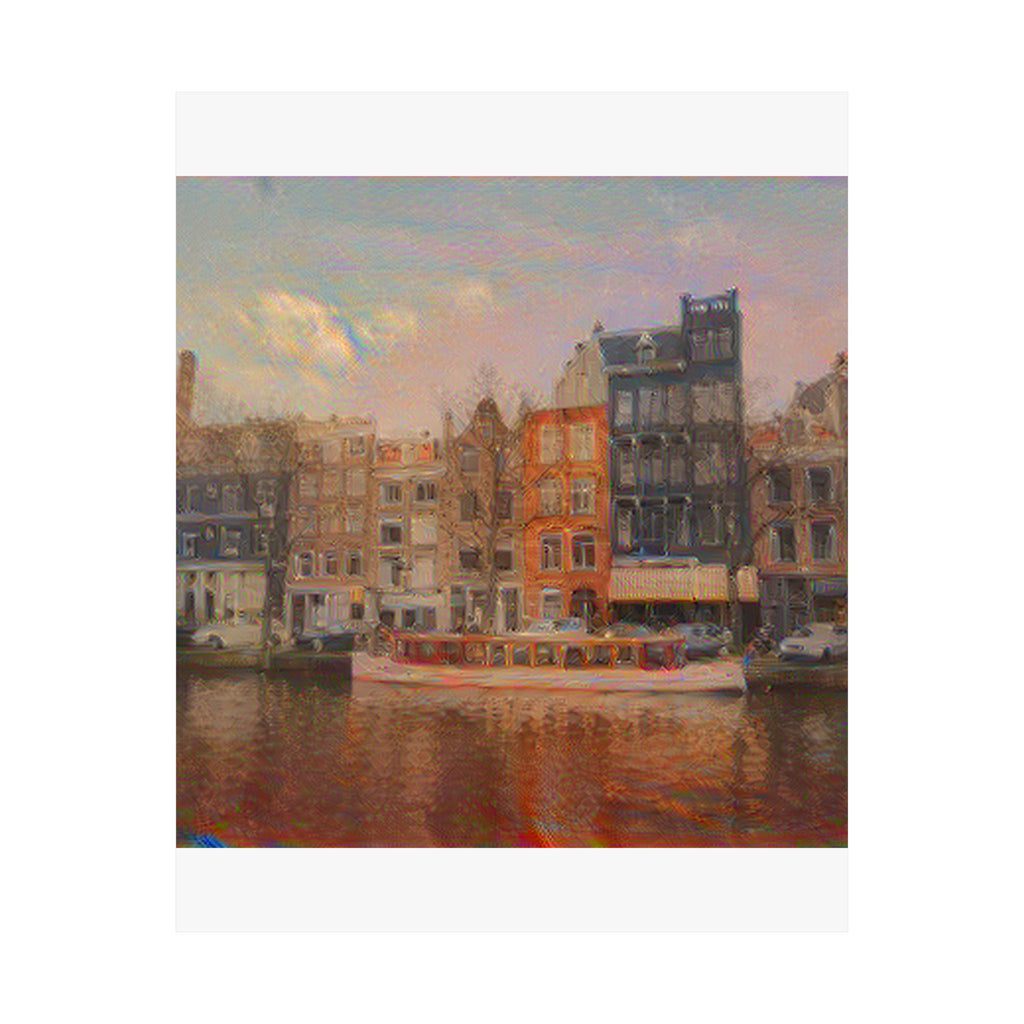 Amsterdam Canal Ring in The Scream Style | Edvard Munch Inspired Art