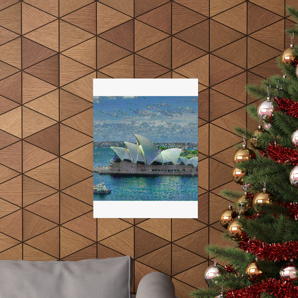 Sydney Opera in Water Lilies Style - Poster Print