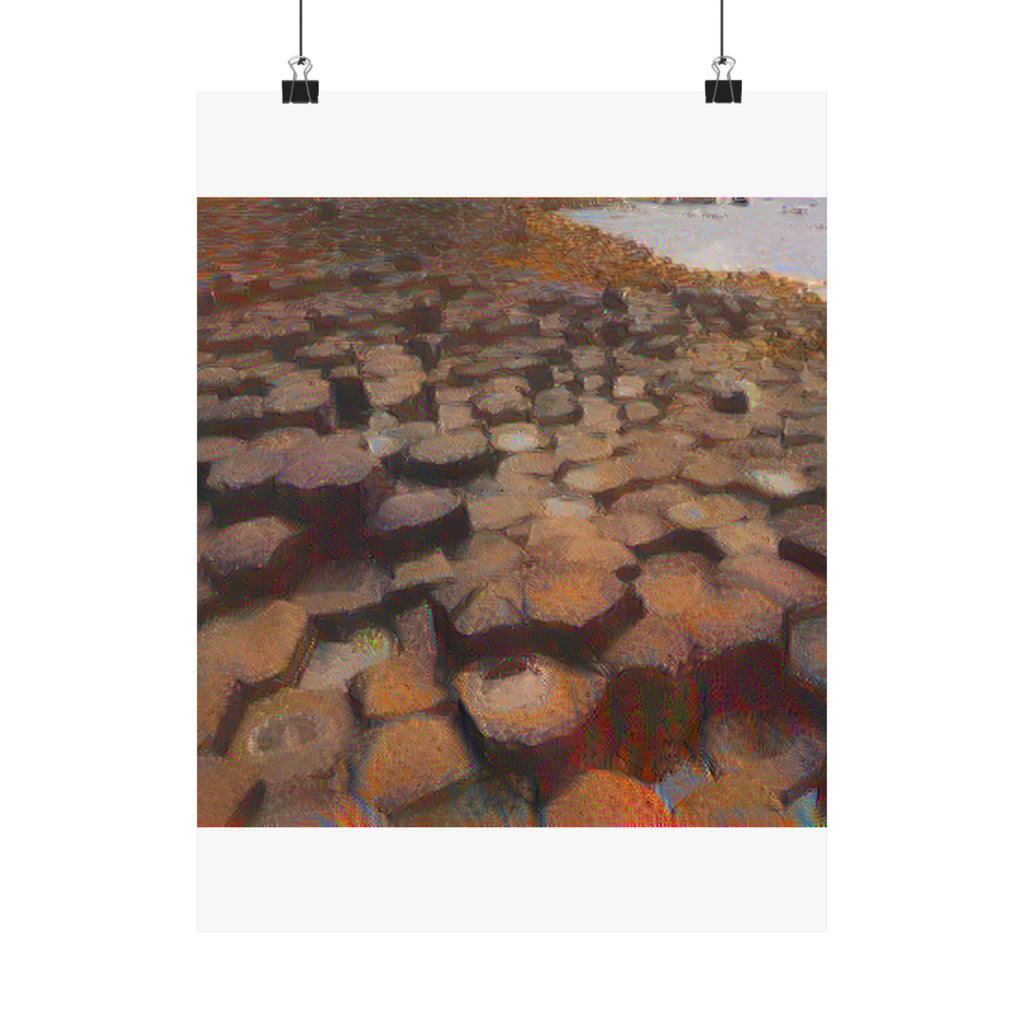 Giant's Causeway in The Scream Style | Edvard Munch Inspired Art