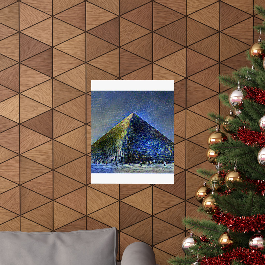 Pyramids of Giza in Starry Night Style | Vincent van Gogh Inspired Art