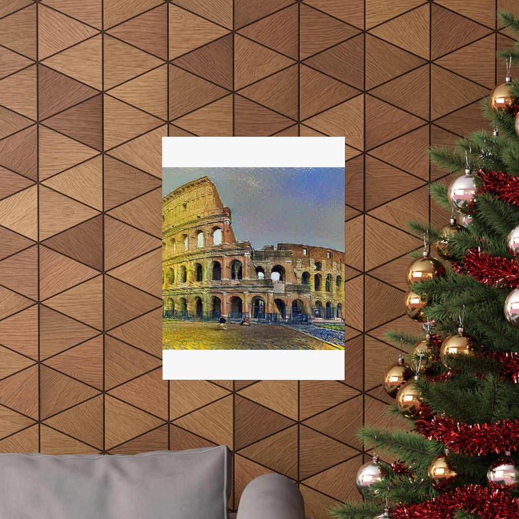 Colosseum in Cafe Terrace Style - Poster Print