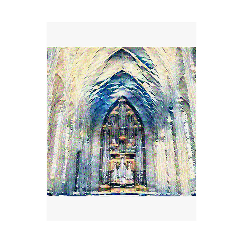 Hallgrimskirkja in The Great Wave off Kanagawa Style | Katsushika Hokusai Inspired Art