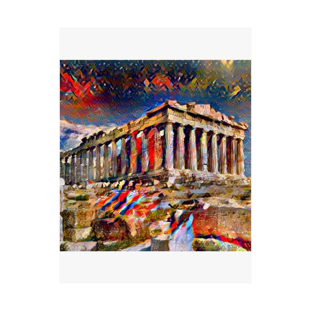 Parthenon in Composition Vii Style - Poster Print