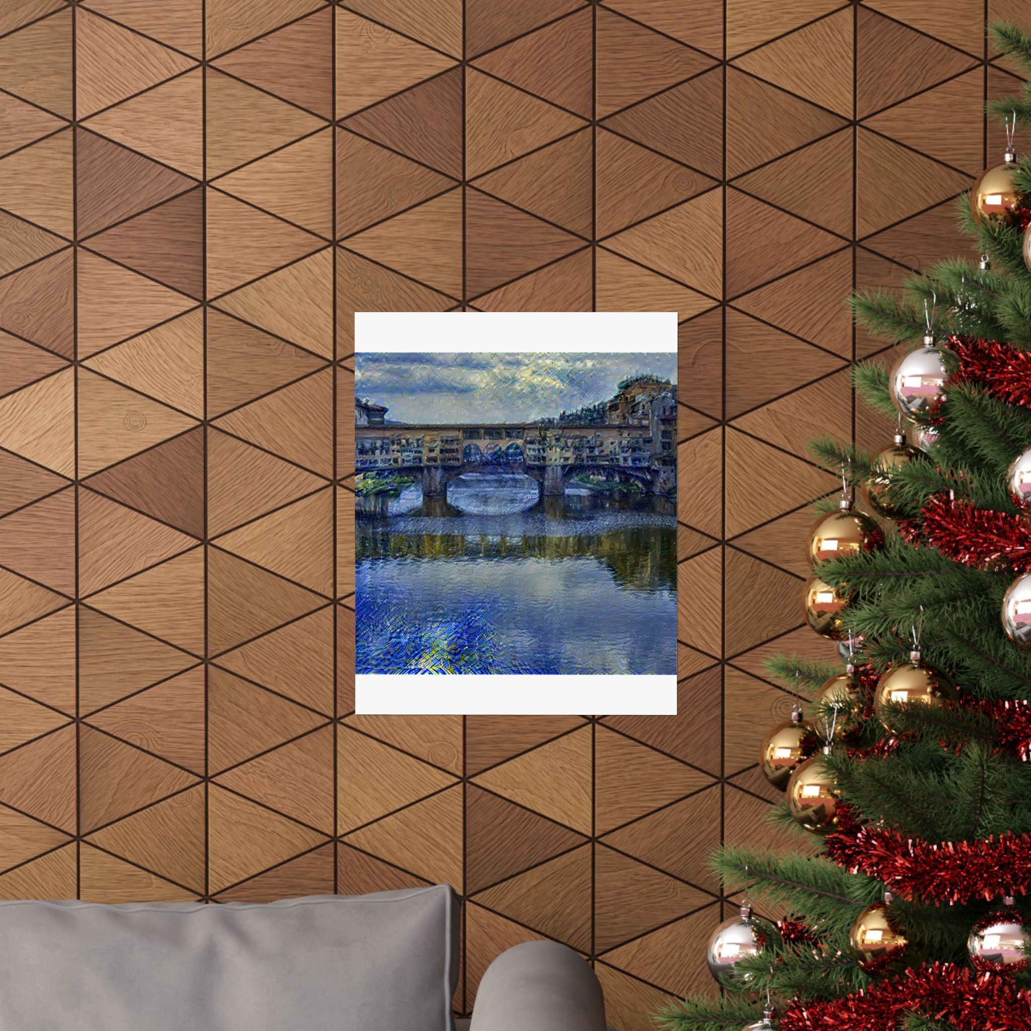 Ponte Vecchio in Starry Night Style | Vincent van Gogh Inspired Art