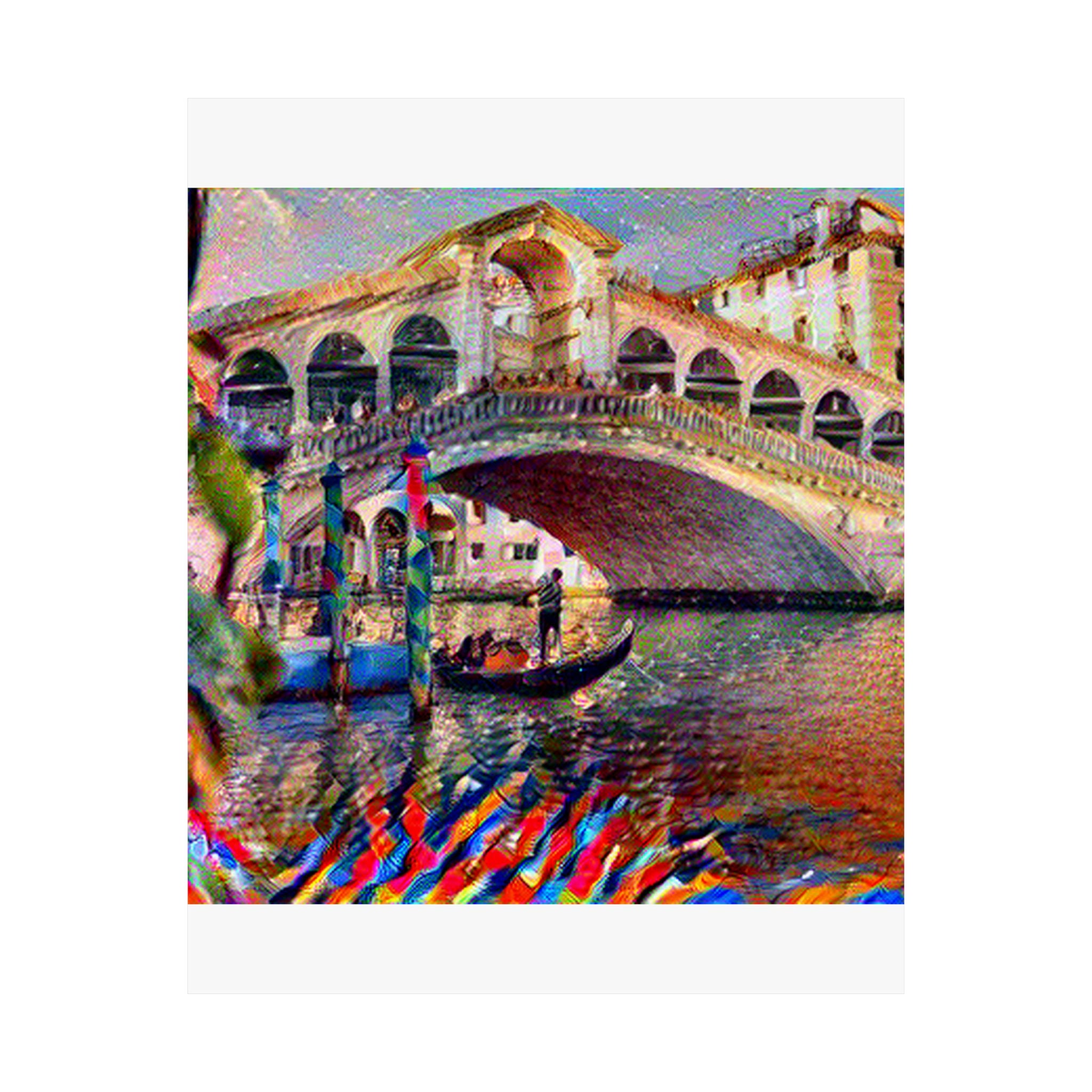 Rialto Bridge in Composition VII Style | Wassily Kandinsky Inspired Art