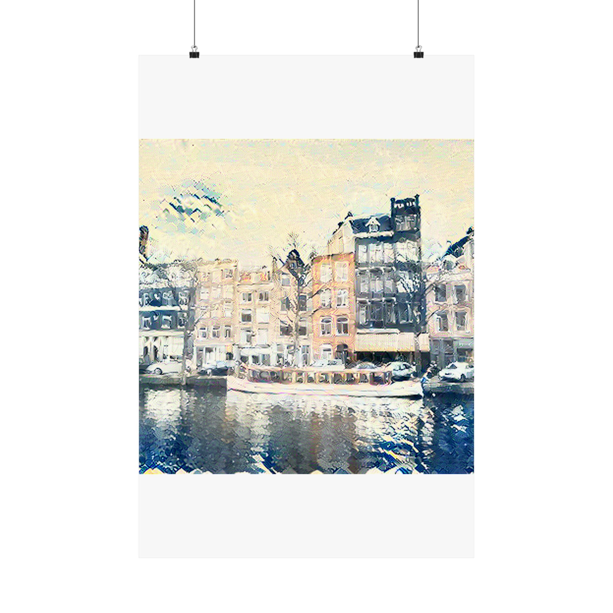 Amsterdam Canal Ring in The Great Wave off Kanagawa Style | Katsushika Hokusai Inspired Art