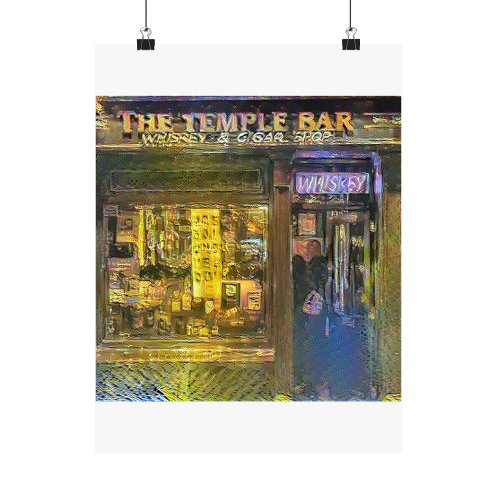 Temple Bar District in Cafe Terrace at Night Style | Vincent van Gogh Inspired Art