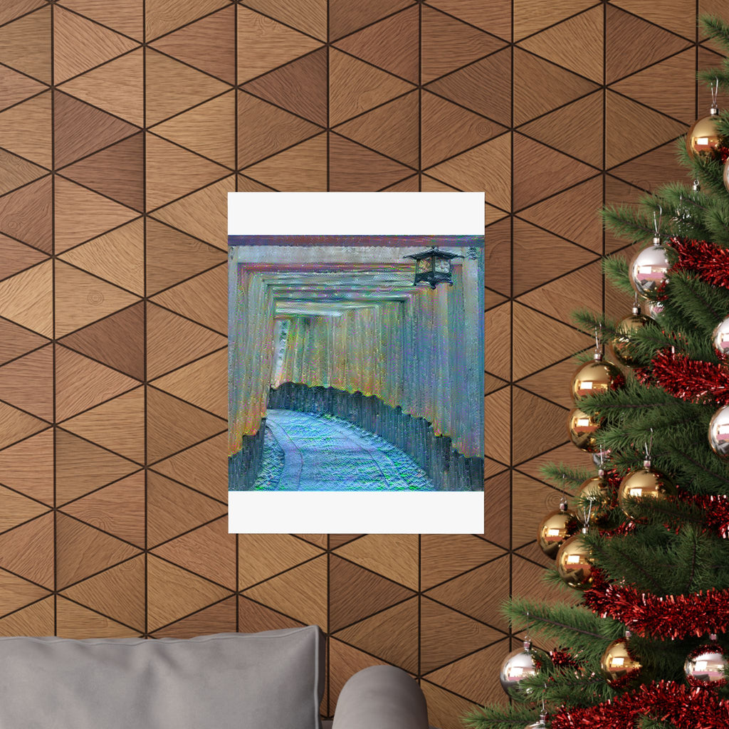 Fushimi Inari Shrine in Water Lilies Style | Claude Monet Inspired Art