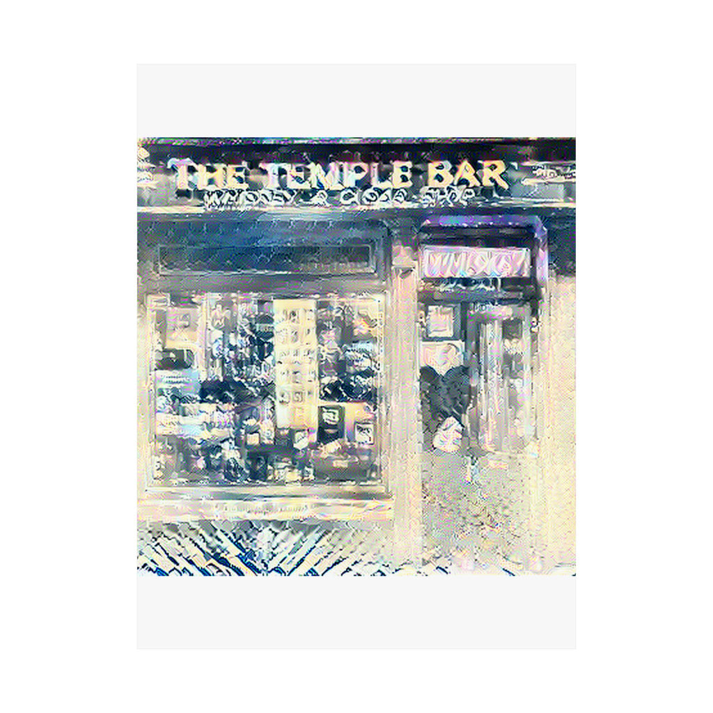 Temple Bar District in The Great Wave off Kanagawa Style | Katsushika Hokusai Inspired Art