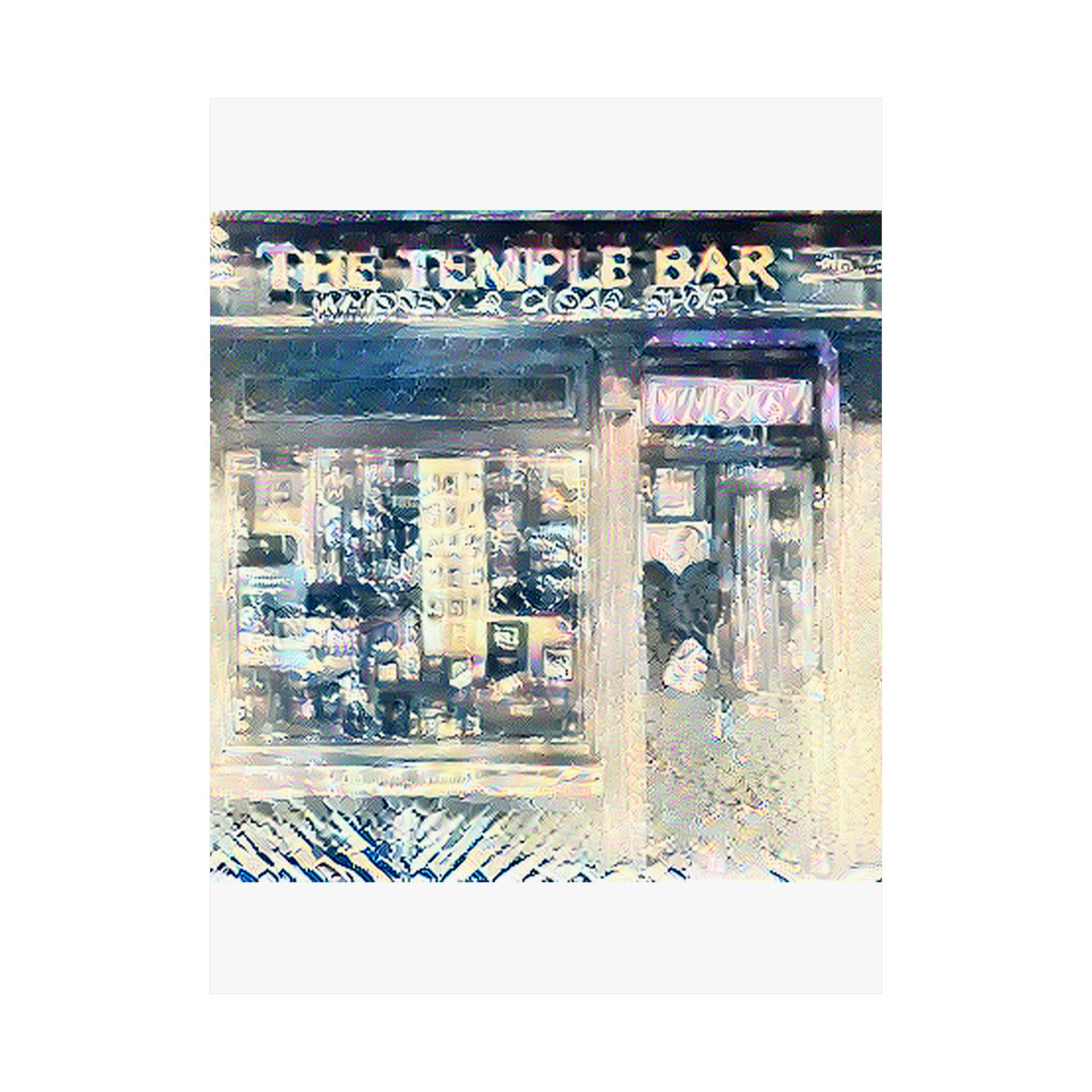 Temple Bar District in The Great Wave off Kanagawa Style | Katsushika Hokusai Inspired Art