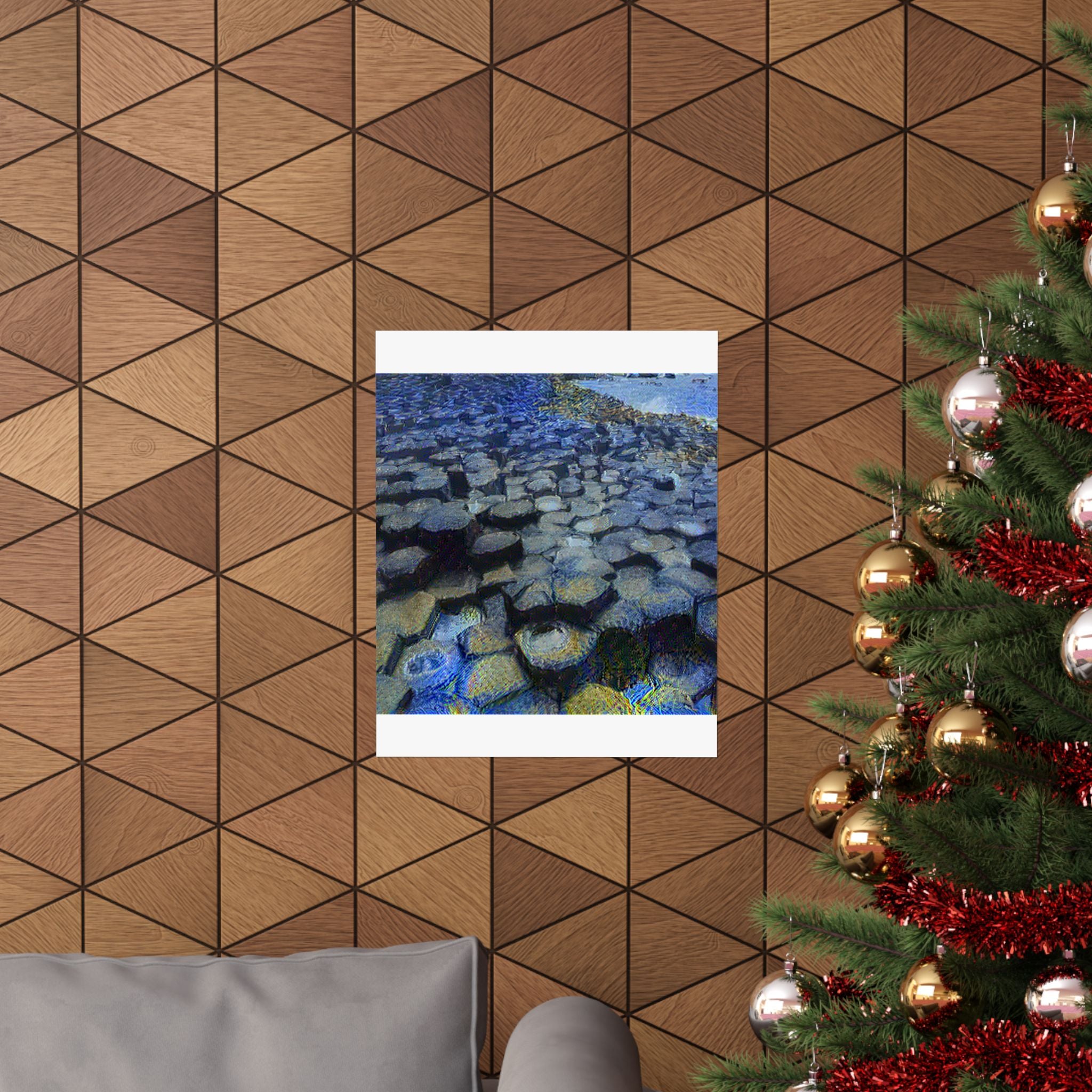 Giant's Causeway in Starry Night Style | Vincent van Gogh Inspired Art