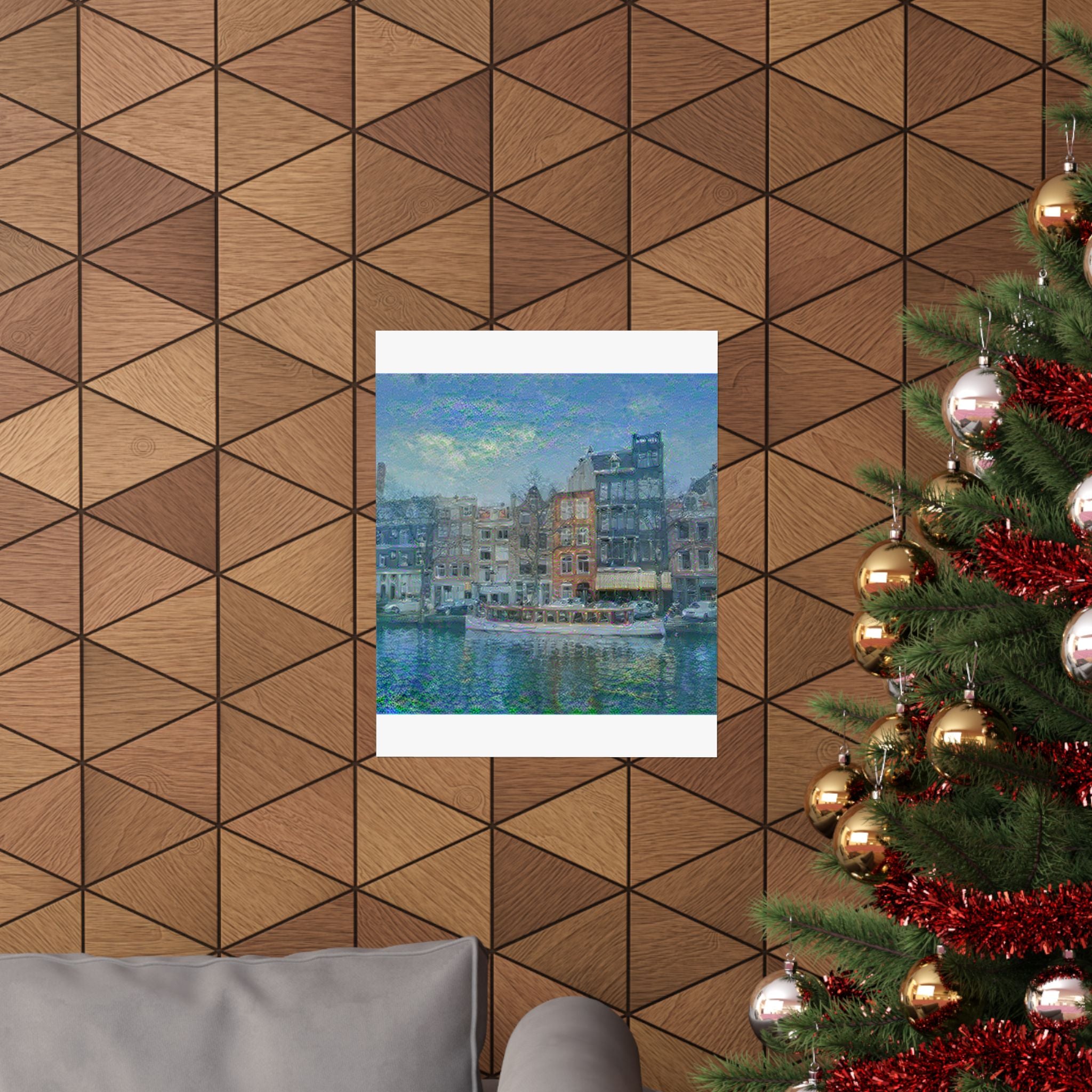 Amsterdam Canal Ring in Water Lilies Style | Claude Monet Inspired Art