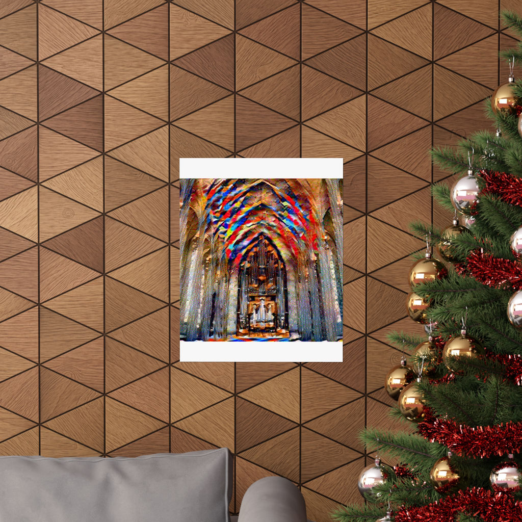 Hallgrimskirkja in Composition VII Style | Wassily Kandinsky Inspired Art