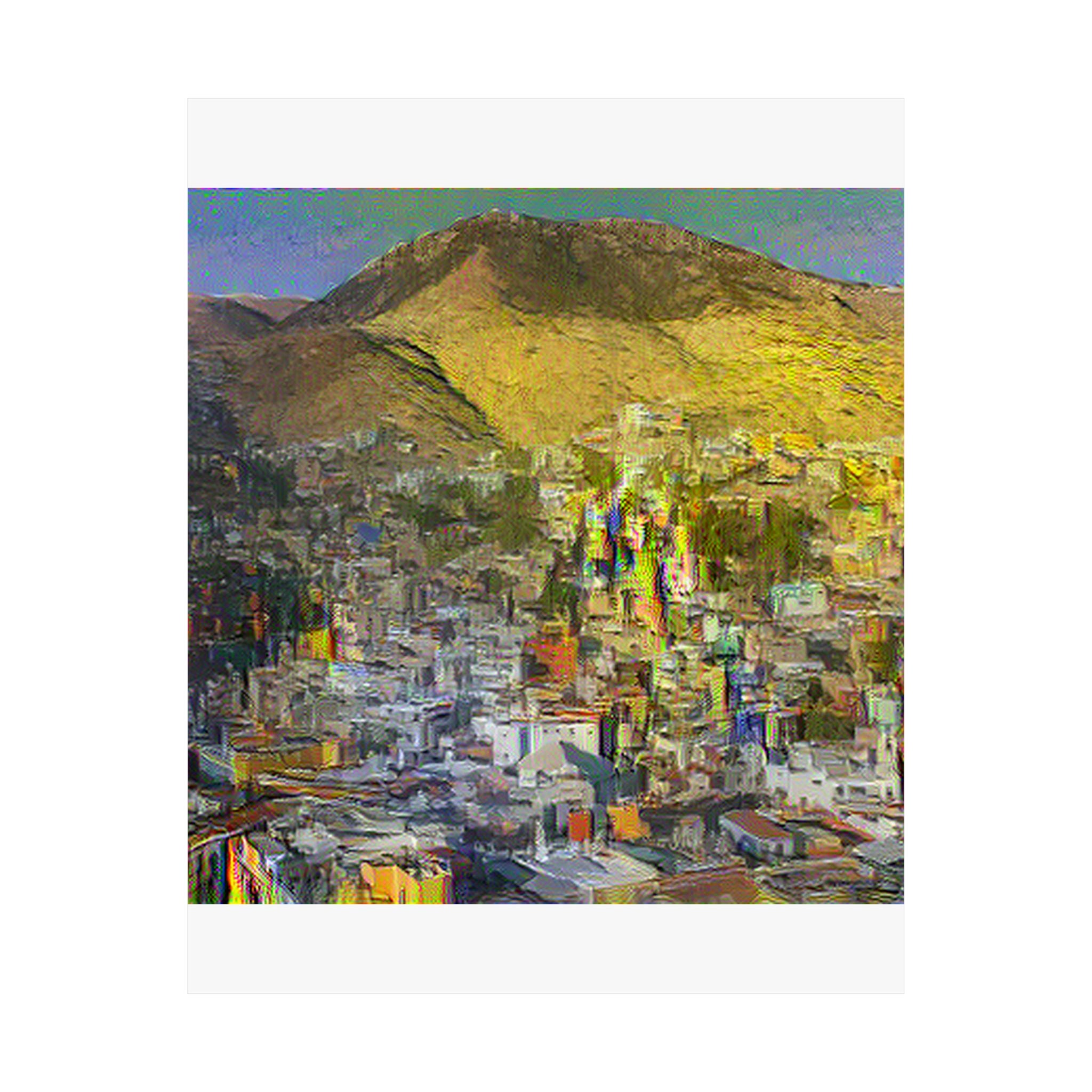 Guanajuato in Cafe Terrace at Night Style | Vincent van Gogh Inspired Art