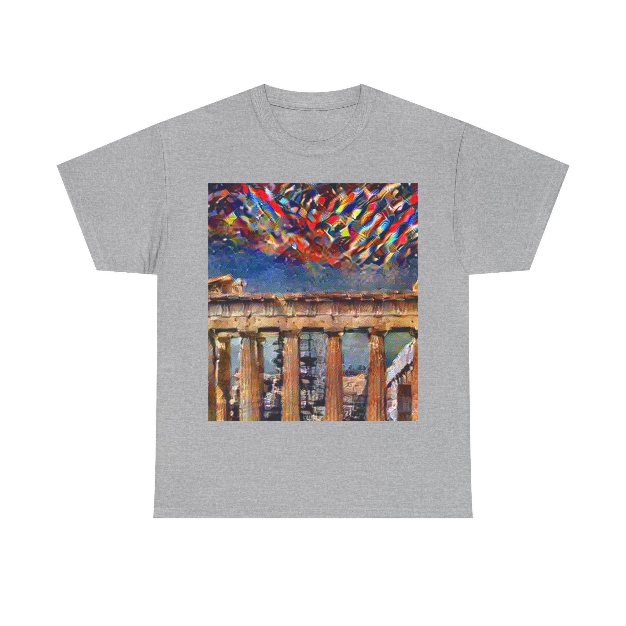 Acropolis Athens in Composition Vii Style - T-Shirt Gift