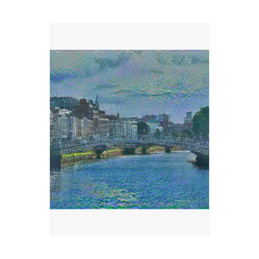 Ha'penny Bridge in Water Lilies Style | Claude Monet Inspired Art