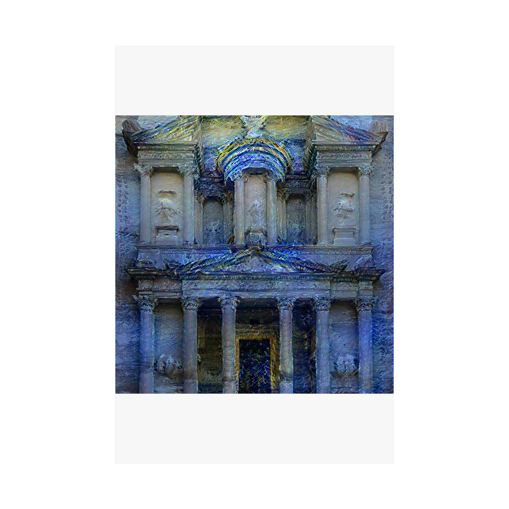 Petra in Starry Night Style - Poster Print