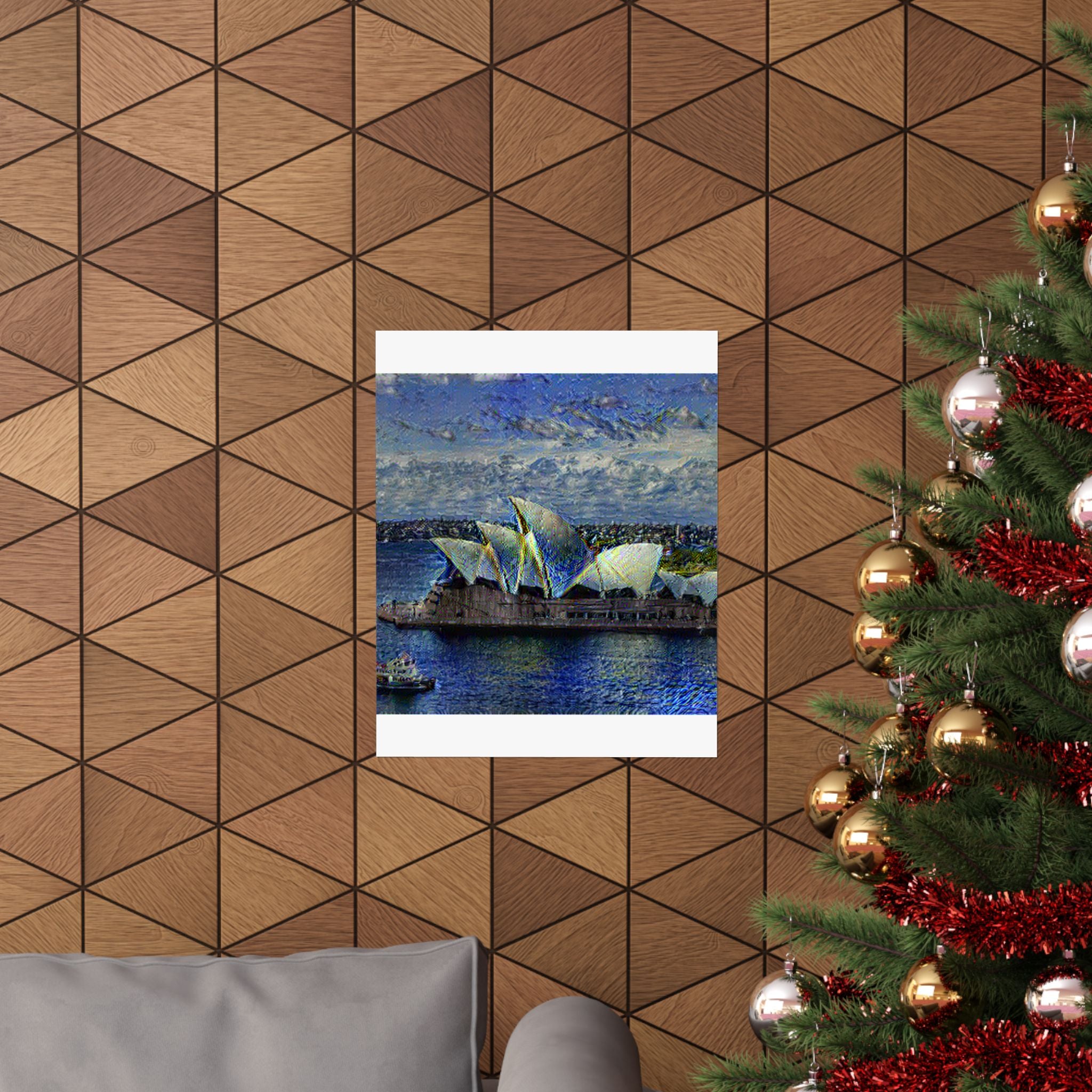 Sydney Opera in Starry Night Style - Poster Print