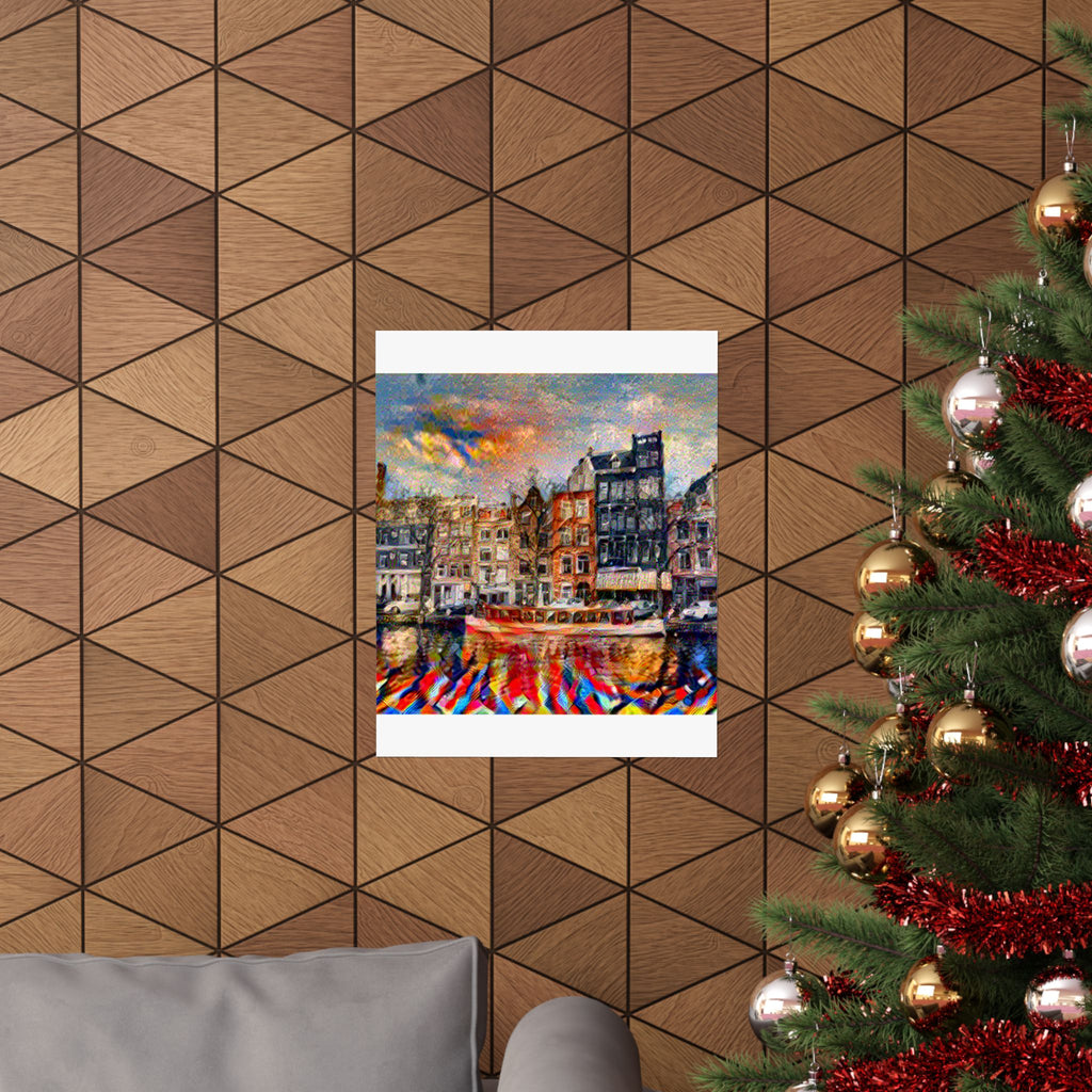 Amsterdam Canal Ring in Composition VII Style | Wassily Kandinsky Inspired Art