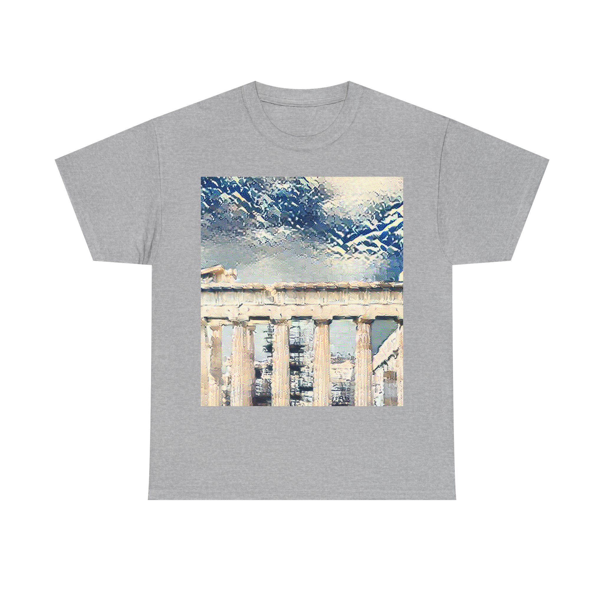 Acropolis Athens in Great Wave Style - T-Shirt Gift