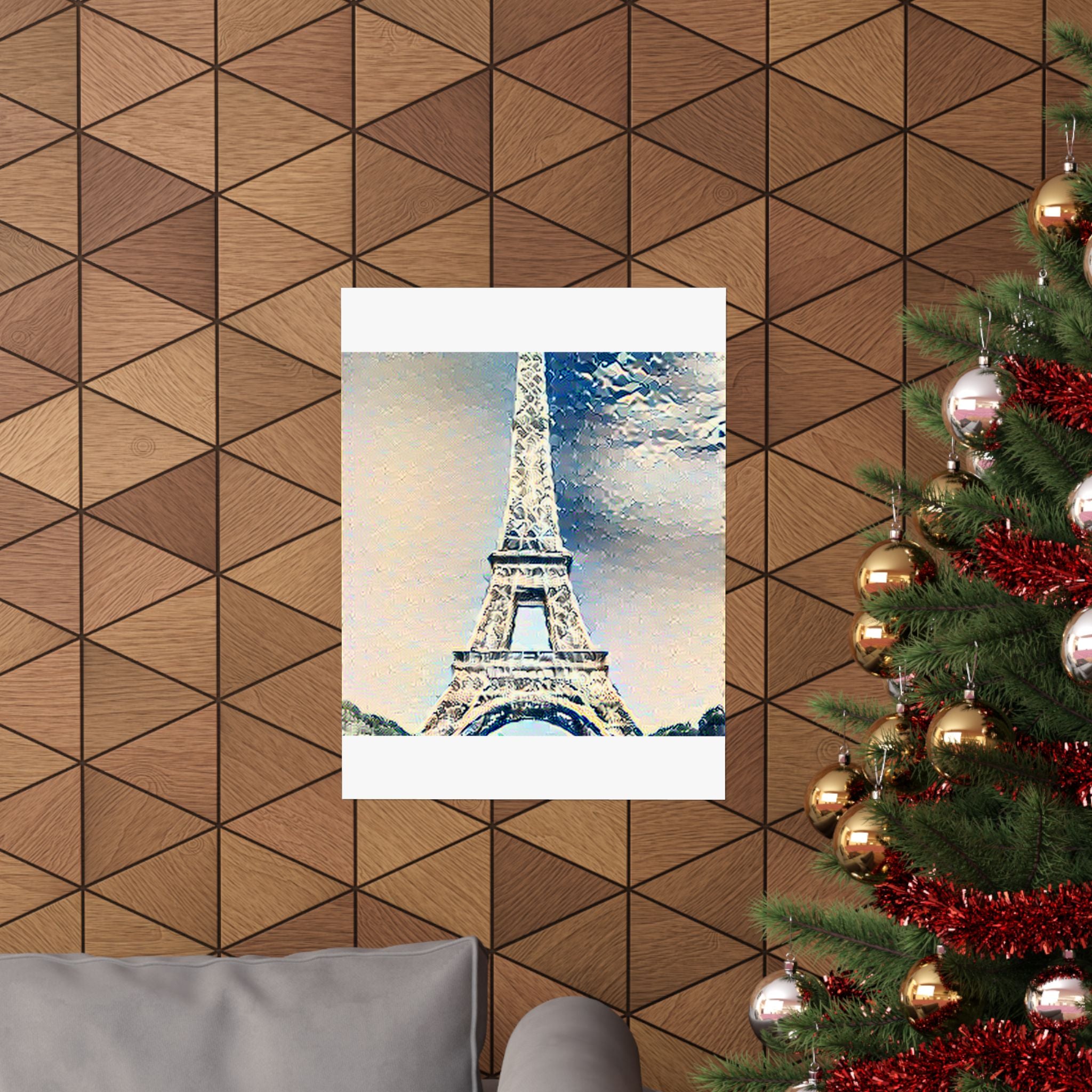 Eiffel Tower in The Great Wave off Kanagawa Style | Katsushika Hokusai Inspired Art