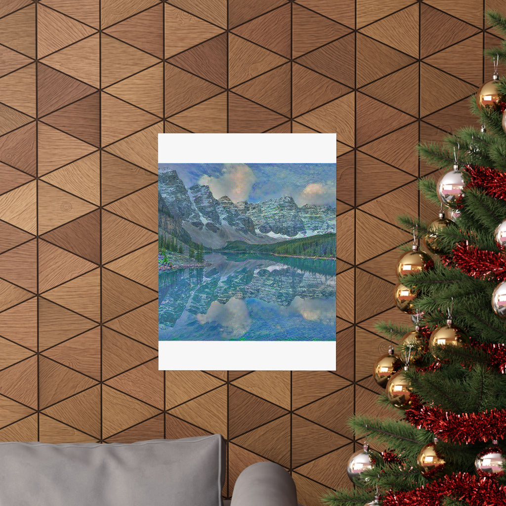 Moraine Lake in Water Lilies Style | Claude Monet Inspired Art