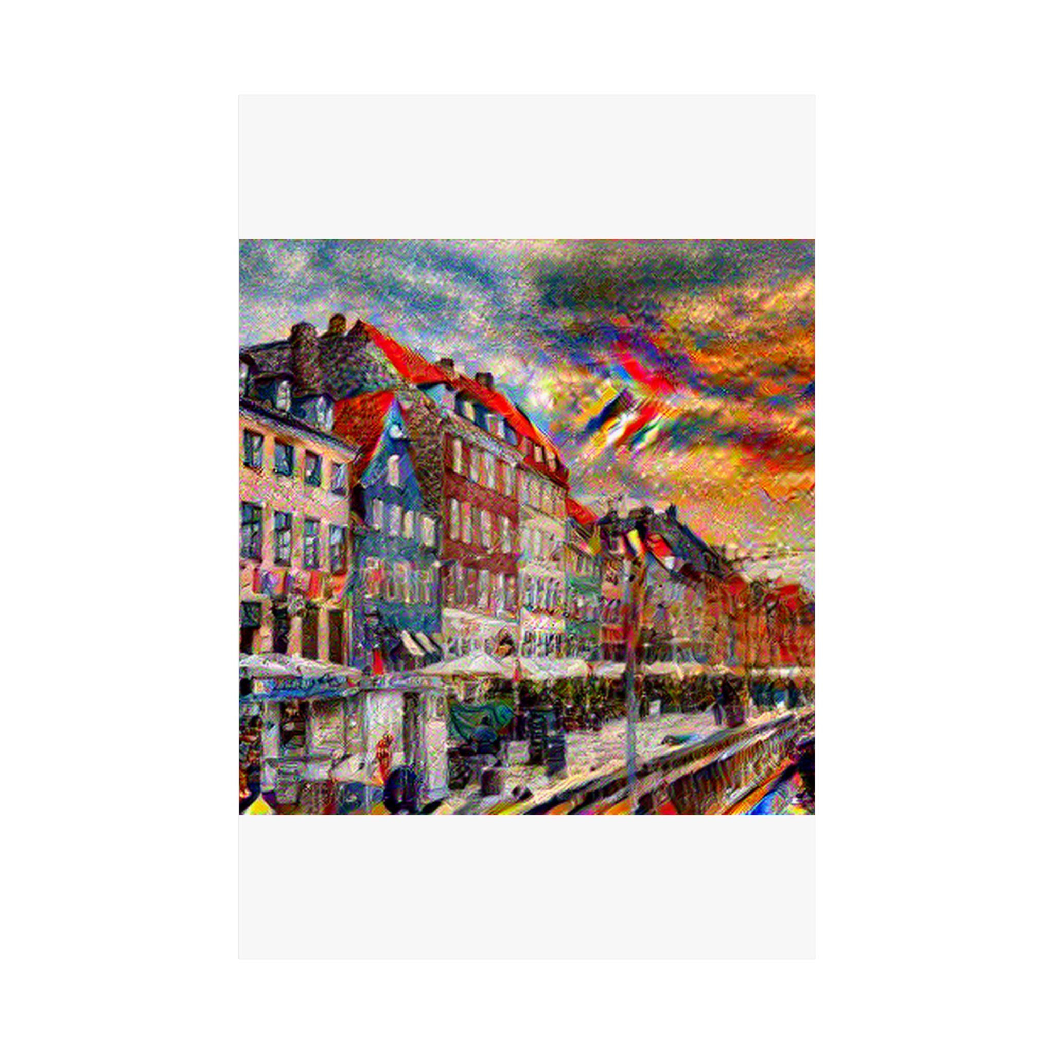 Nyhavn in Composition VII Style | Wassily Kandinsky Inspired Art