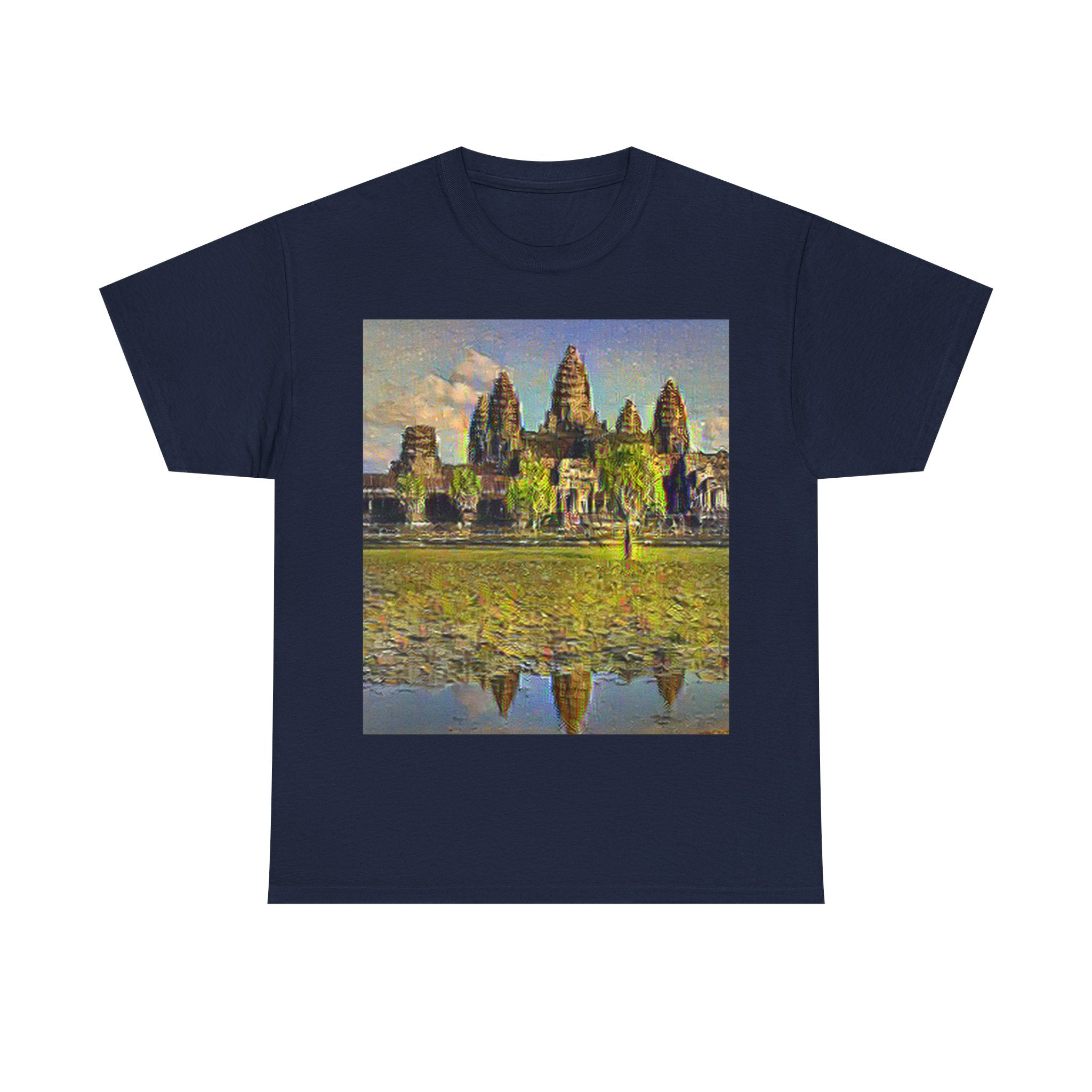 Angkor Wat in Cafe Terrace at Night Style | Vincent van Gogh Inspired Art