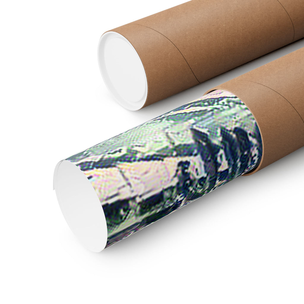 Taj Mahal in Great Wave Style - Poster Print