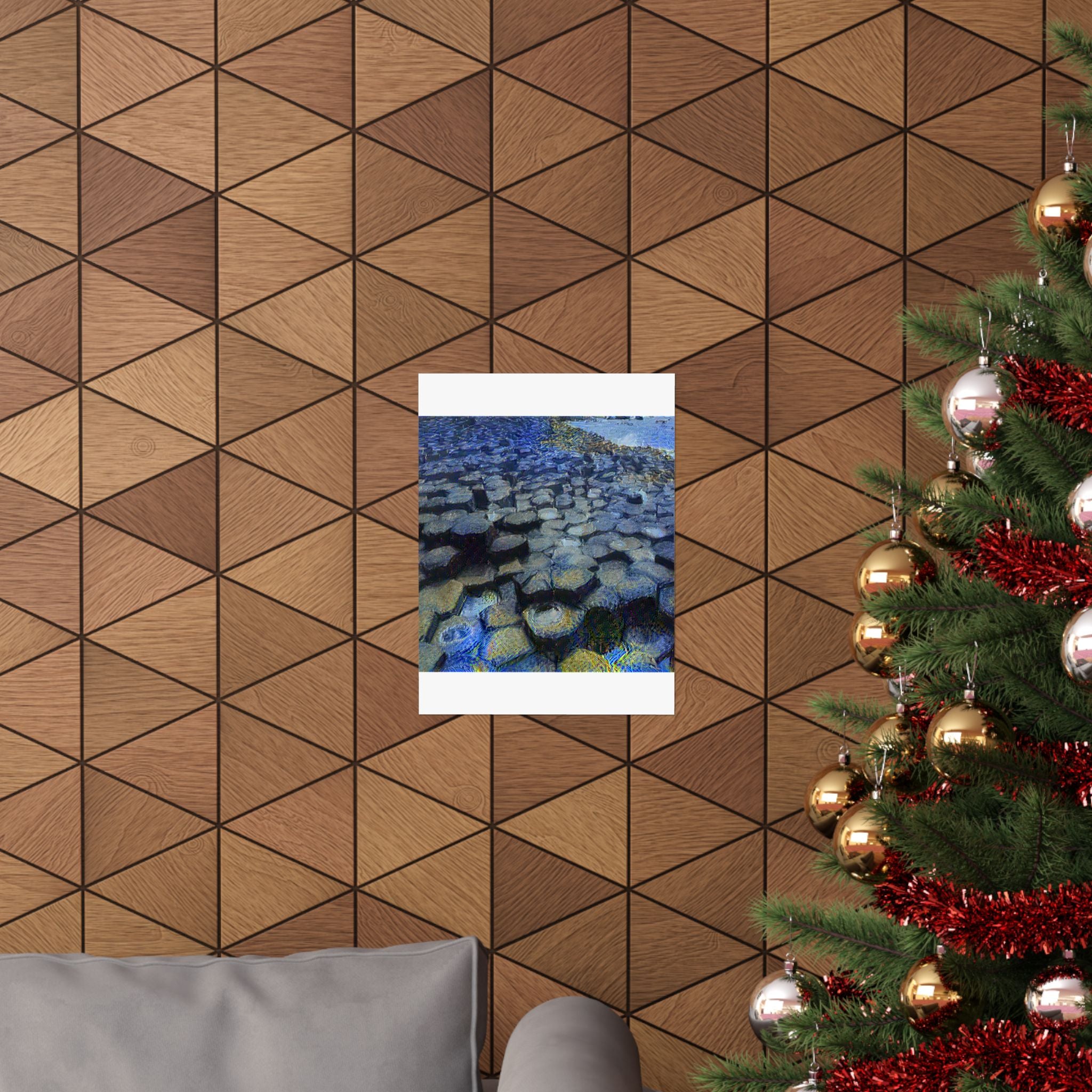 Giant's Causeway in Starry Night Style | Vincent van Gogh Inspired Art