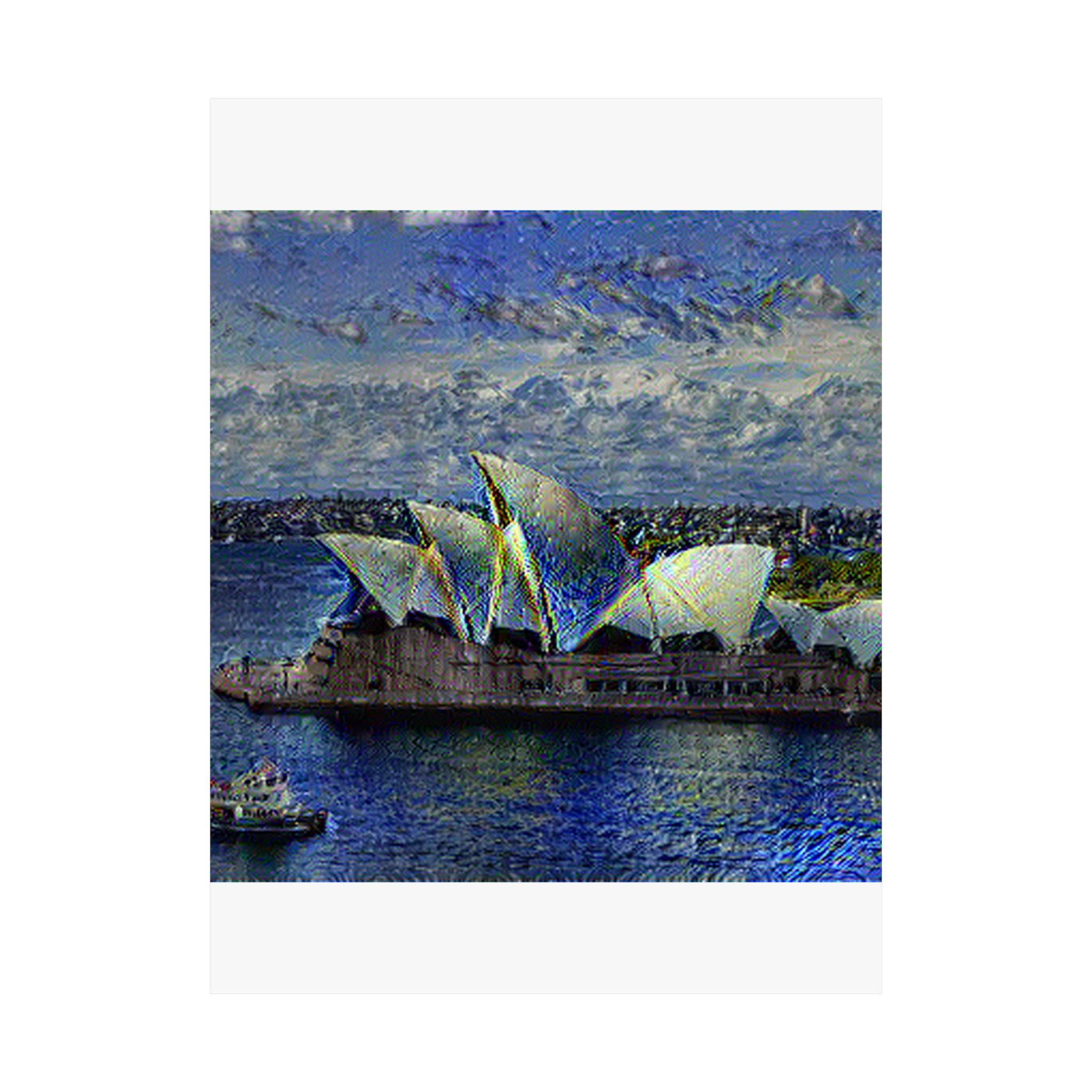 Sydney Opera in Starry Night Style - Poster Print