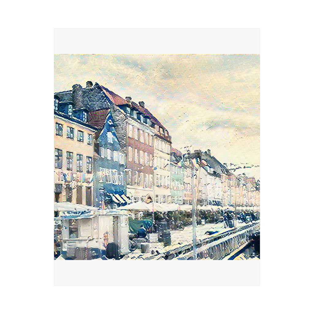Nyhavn in The Great Wave off Kanagawa Style | Katsushika Hokusai Inspired Art
