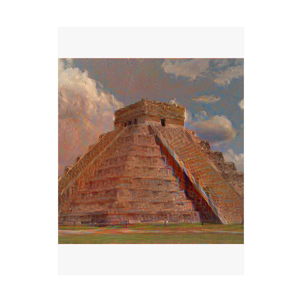 Chichen Itza in The Scream Style | Edvard Munch Inspired Art