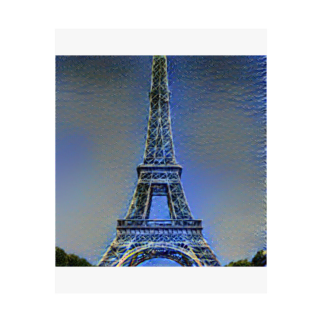 Eiffel Tower in Starry Night Style | Vincent van Gogh Inspired Art