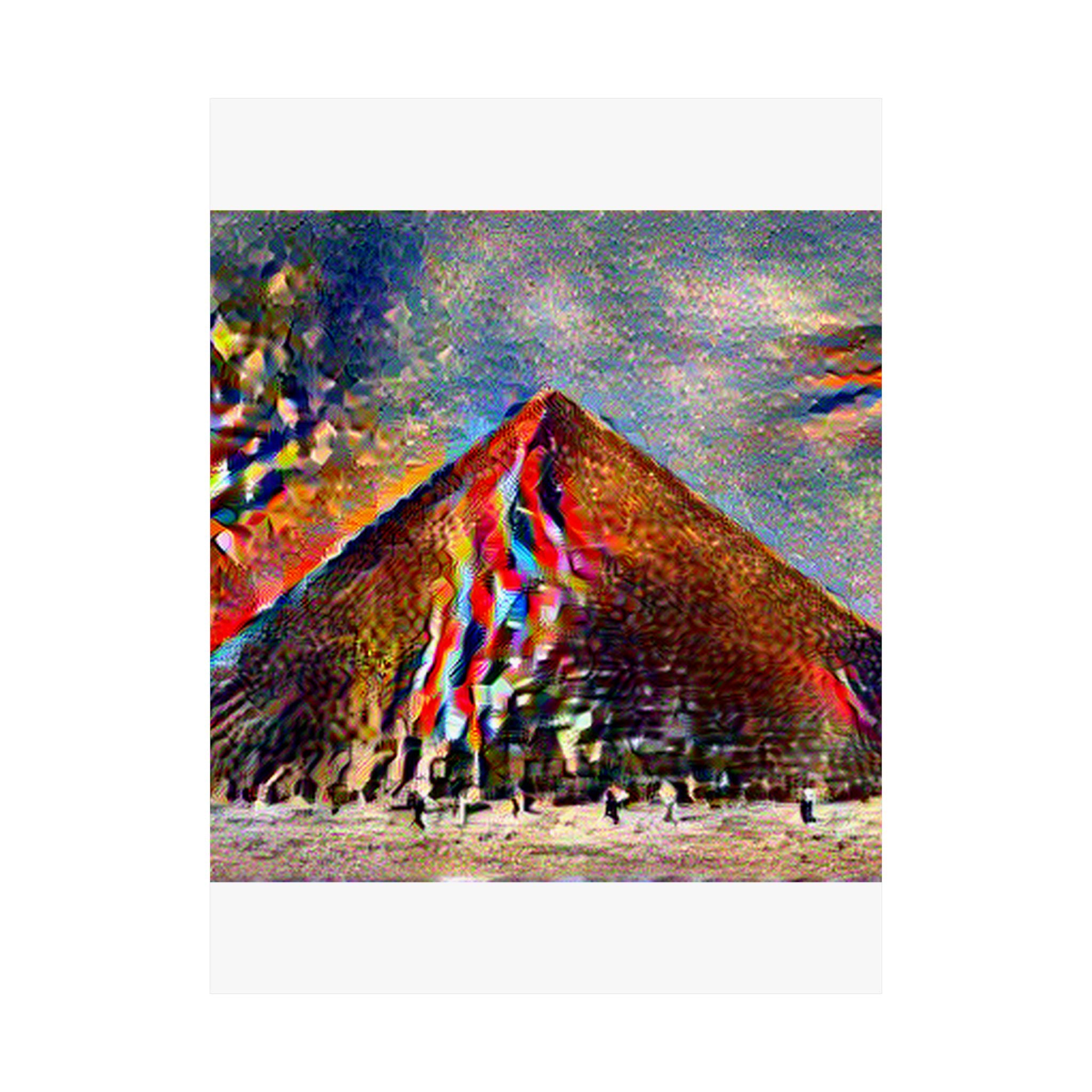 Pyramids Giza in Composition Vii Style - Poster Print