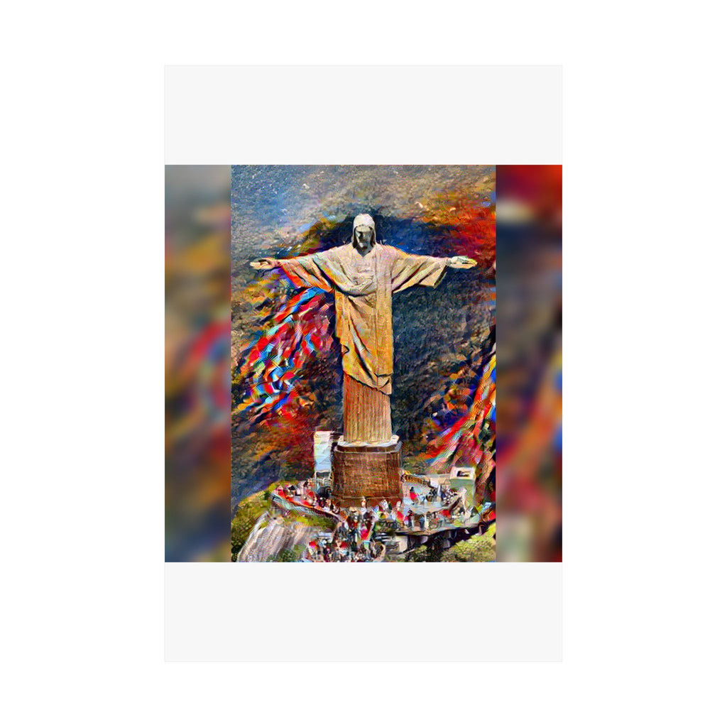 Christ the Redeemer in Composition VII Style - Art Poster Print