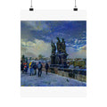 Charles Bridge in Starry Night Style | Vincent van Gogh Inspired Art