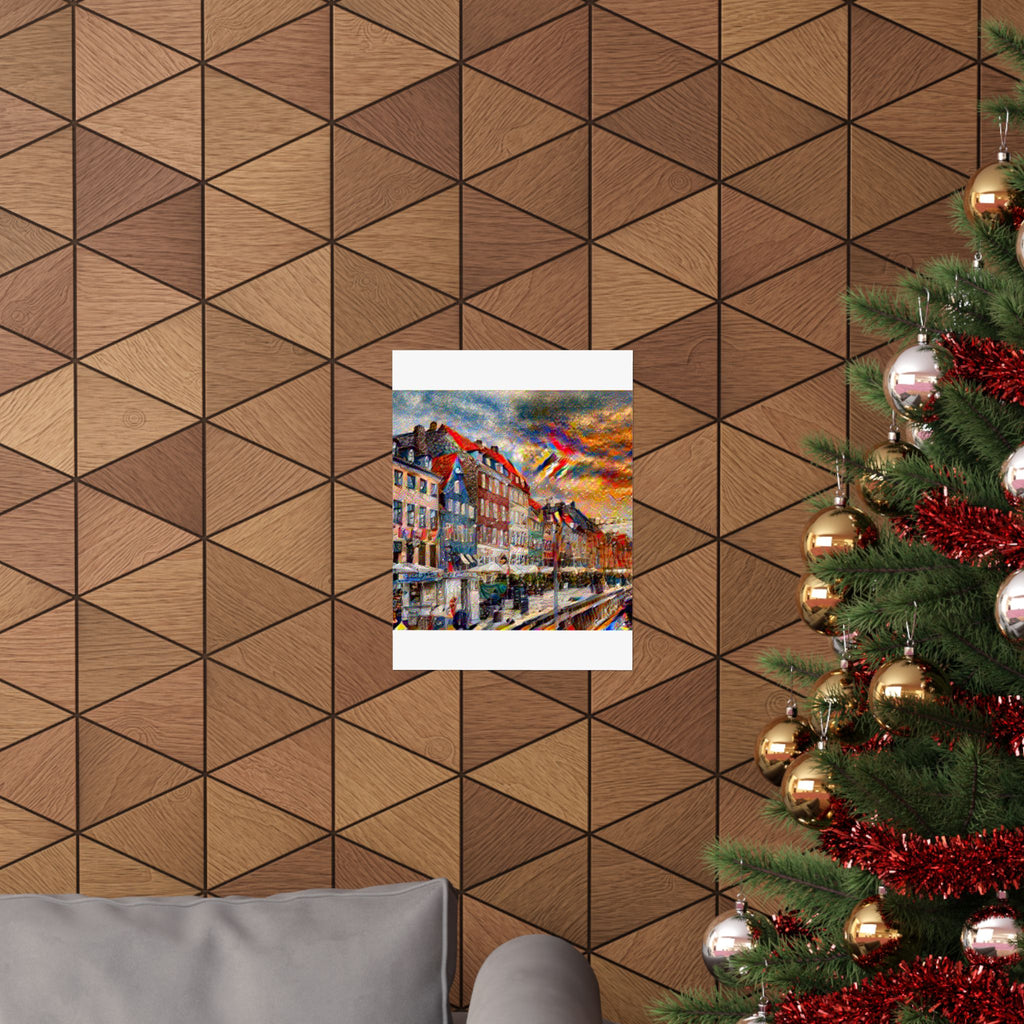 Nyhavn in Composition VII Style | Wassily Kandinsky Inspired Art