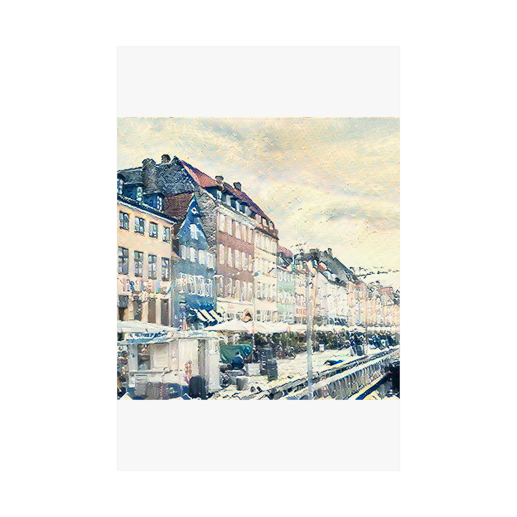 Nyhavn in The Great Wave off Kanagawa Style | Katsushika Hokusai Inspired Art