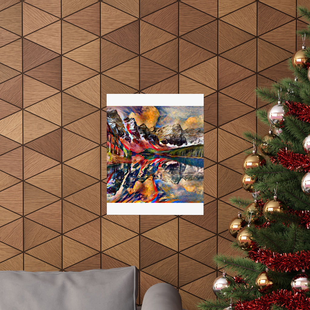 Moraine Lake in Composition VII Style | Wassily Kandinsky Inspired Art