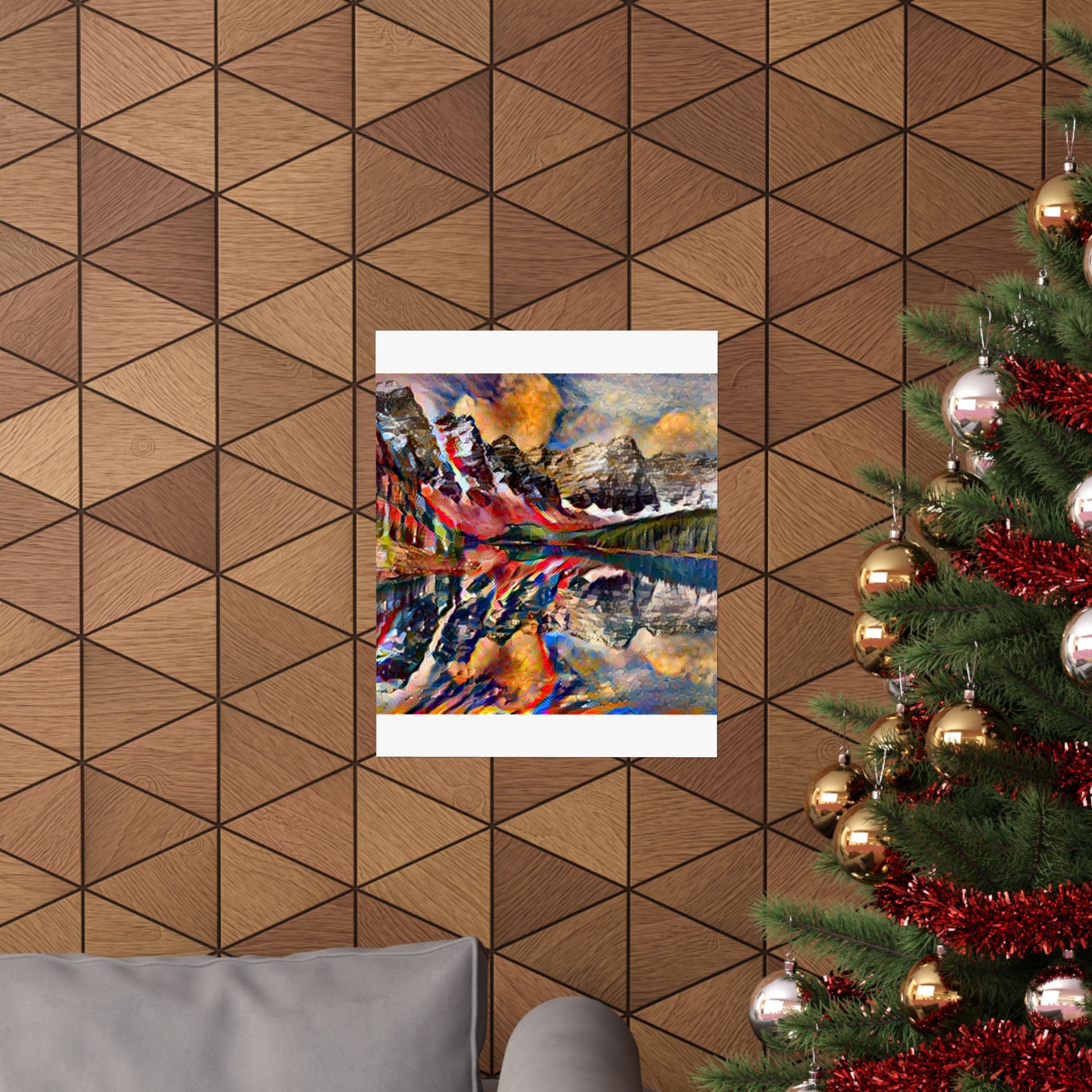 Moraine Lake in Composition VII Style | Wassily Kandinsky Inspired Art