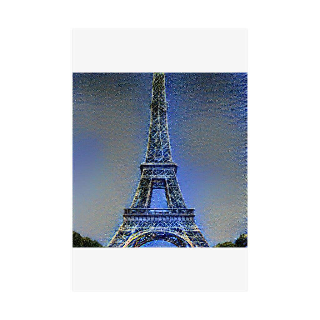 Eiffel Tower in Starry Night Style | Vincent van Gogh Inspired Art